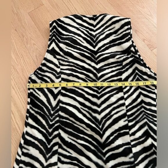 Y2K Vintage Xhileration Women’s Zebra Vest Zipper Medium - Picture 7 of 7